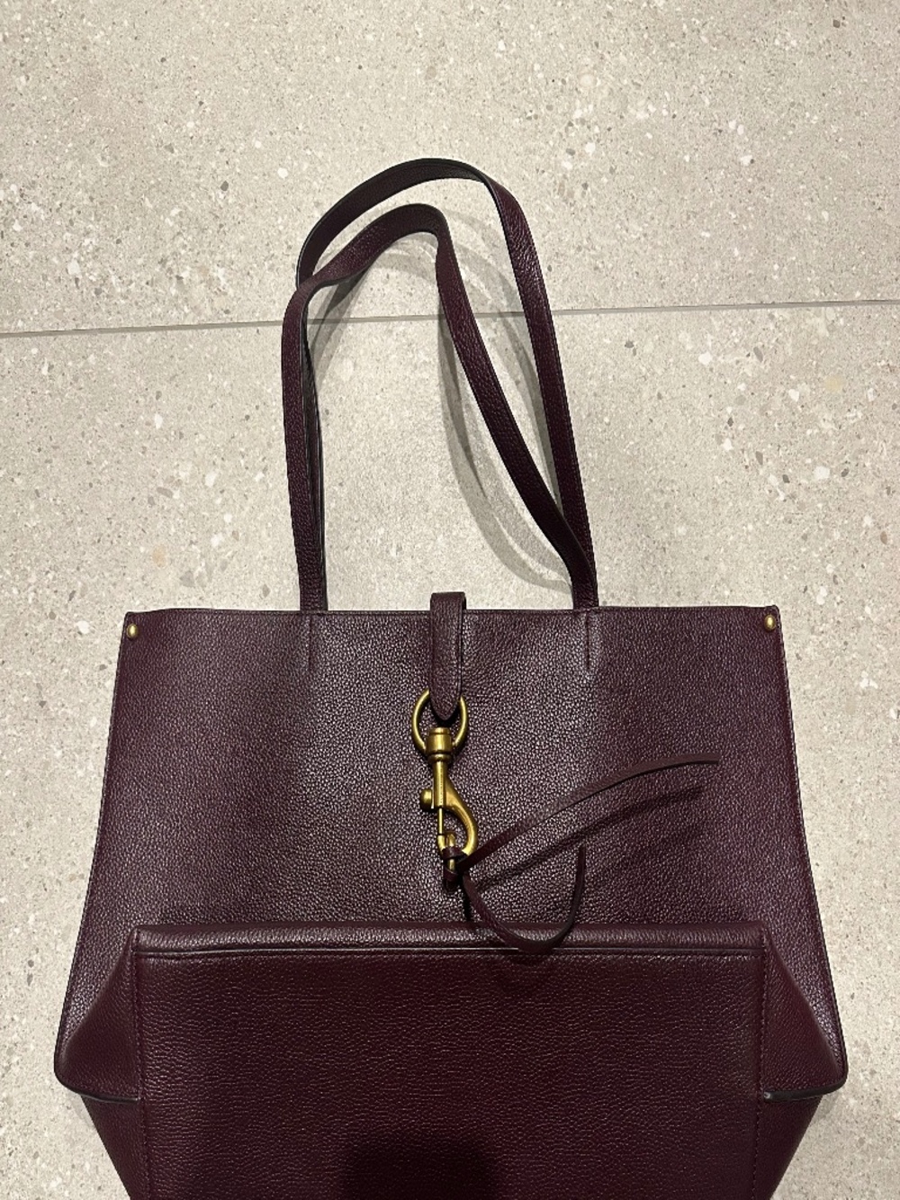 REBECCA MINKOFF MEGAN LEATHER TOTE HANDBAG - Picture 3 of 8